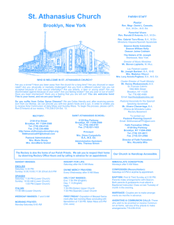 December 21, 2014 - St. Athanasius Church