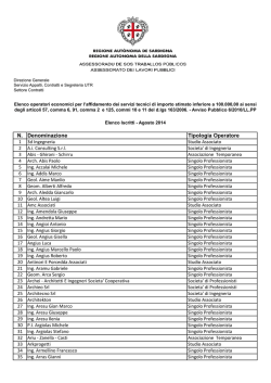 Agosto 2014 [file] - Regione Autonoma della Sardegna