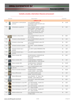Contatti, encoder, interruttori, finecorsa ed accessori