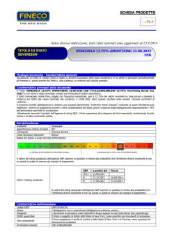 SCHEDA PRODOTTO Salvo diversa indicazione, tutti i dati riportati