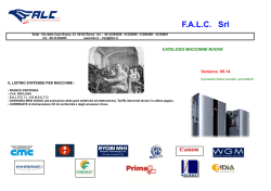 Le nostre macchine nuove