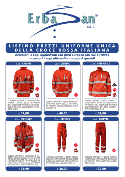 Listino Prezzi Uniforme Unica (Croce Rossa Italiana)