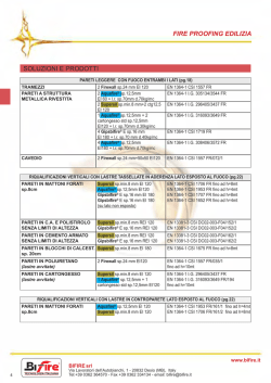 SOLUZIONI E PRODOTTI FIRE PROOFING EDILIZIA