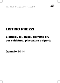 Scarica Listino Esab - Consumabili 2014
