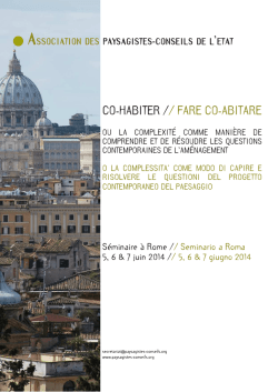 le programme d&eacute;finitif complet - Association des Paysagistes