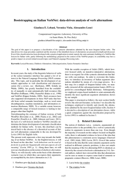 data-driven analysis of verb alternations