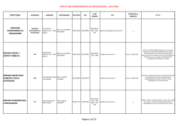 Elenco delle Strutture del Dip. di Prev. e delle relative attivit&agrave;