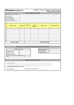 Allegato 4A - Distinta Accettazione - Posta Pick Up light Dettaglio