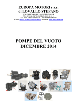 pompe del vuoto - Europa Motori