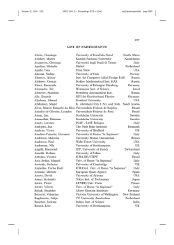LIST OF PARTICIPANTS Abebe, Gezahegn University of