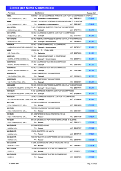 Lista Generici Nome Commerciale