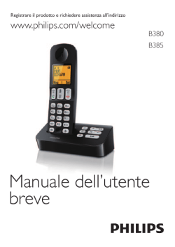 B380/385 Italian short user manual
