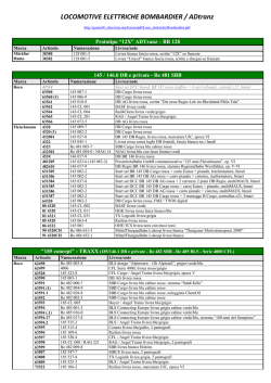 LOCOMOTIVE ELETTRICHE BOMBARDIER / ADtranz
