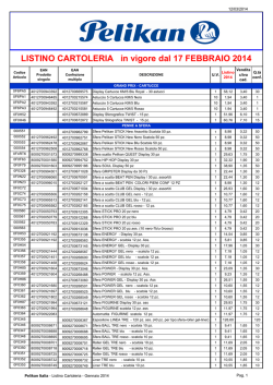 LISTINO CANCELLERIA 2014 f v