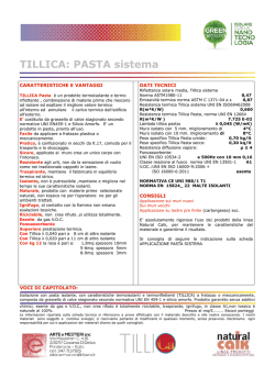 TILLICA: PASTA sistema
