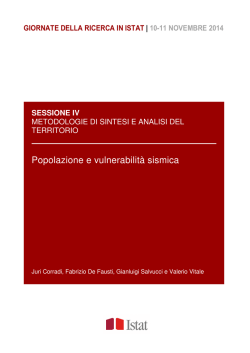 Popolazione e vulnerabilit&agrave; sismica