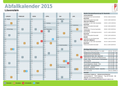 Abfallkalender 2015 Löwenstein