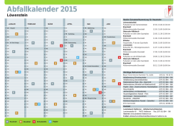 Abfallkalender 2015 L&ouml;wenstein