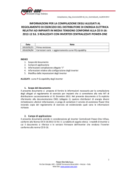 Compilazione Regolamento di Esercizio CEI 0-16