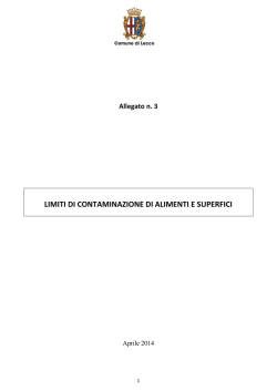 limiti di contaminazione di alimenti e superfici