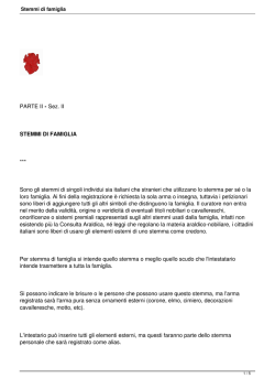 Stemmi di famiglia - Registro Araldico Italiano
