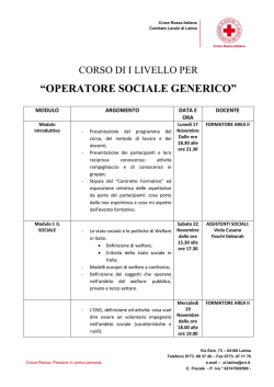 PROGRAMMA corso O.S.G.- LATINA