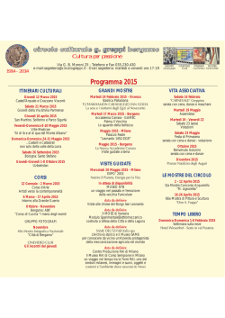 Programma 2015 - Circolo Greppi