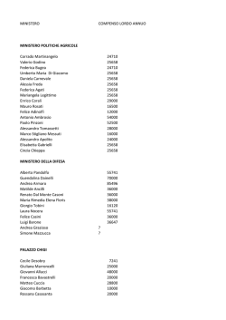 MINISTERO COMPENSO LORDO ANNUO MINISTERO