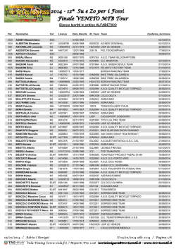 2014 - 12&ordf; Su e Zo per i Fossi Finale VENETO MTB Tour