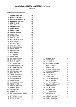 Leggi la classifica completa - Istituto Comprensivo di Feltre