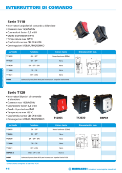 interruttori di comando e protezione