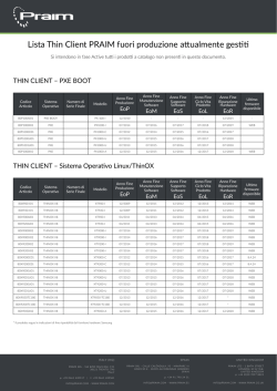 Lista Thin Client PRAIM fuori produzione attualmente gestiti