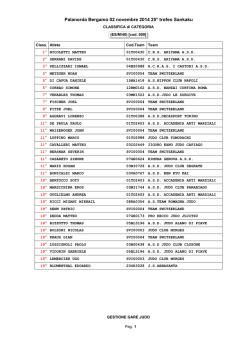 Palanorda Bergamo 02 novembre 2014 25&deg; trofeo Sankaku