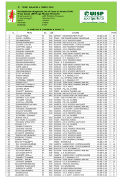 CLASSIFICA GENERALE ADULTI