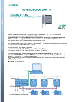 S7-1200 connesso via Modbus RTU USS con V20