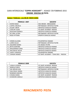 Discesa in pista - Artistico Ghiaccio Asiago