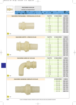 RACCORDI IN NYLON BM 2459 BM 7283 BM 2460 BM
