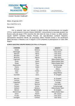 Nuovi gruppi Azzurrina