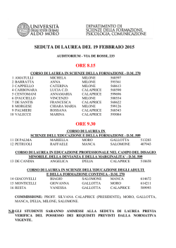 calendario sedute di laurea