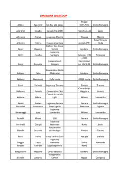 DIREZIONE LEGACOOP