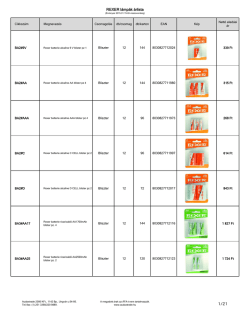 REXER l&aacute;mp&aacute;k &aacute;rlista 1/21
