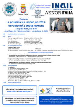 Locandina - Politecnico di Bari