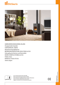 GEBRUIKERSHANDLEIDING (NL/BE) Houtgestooke haarden