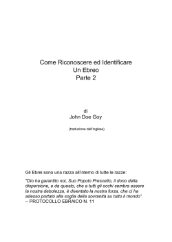 Come Riconoscere ed Identificare un Ebreo
