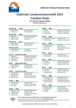 Südtiroler Landesmeisterschaft 2014 Yoseikan Budo