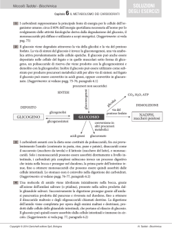 Capitolo 6 &ndash; Il metabolismo dei carboidrati