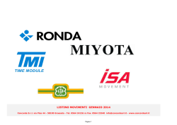 LISTINO MOVIMENTI GENNAIO 2014