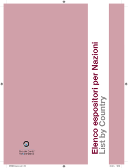 Elenco espositori per Nazioni List by Country