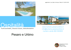Ospitalità 2014-2015 Fano - Turismo Pesaro e Urbino