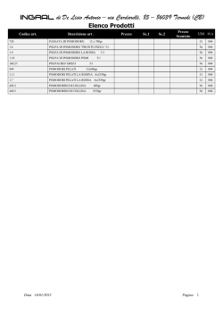 Elenco dei Prodotti in PDF